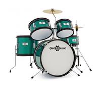 Junior 5 Piece Drum Kit by Gear4music Green