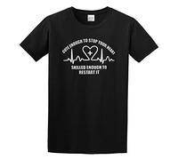 Junior Cute Enough To Stop Your Heart Unisex T-Shirt Printed tee Black Mens Top Shirt XL