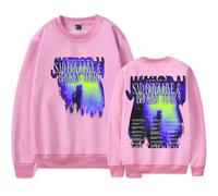 Junior H 2025 Sad Boyz Live & Broken Heart Tour Merch - Sudadera unisex de manga larga para conciertos, rosa, L