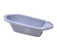 Junior Joy Bañera para bebé con enchufe, portátil, ligera y de apoyo para recién nacidos, fácil drenaje, fácil de limpiar e ideal para uso diario (lila)