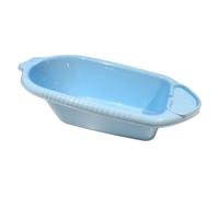Junior Joy Bañera para bebé con enchufe, portátil, ligera y de apoyo para recién nacidos, fácil drenaje, fácil de limpiar e ideal para uso diario (azul)
