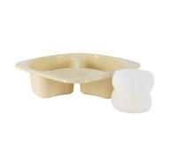 Junior Joy Top n Tail - Cuenco con 2 esponjas color crema, esencial para recién nacidos y bebés, ligero, duradero, fácil de limpiar, 50 x 50 cm