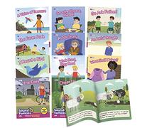 Junior Learning Lectores decodificables Sound Families R-Controlado Ficción Fase 5.5, Aprende a leer, textos fáciles de decodificar, con 12 libros, para mayores de 5 años, grado K