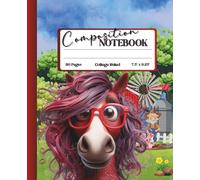 Juniper’s Horse Farm Composition Notebook: Whimsical Farm-Themed Notebook Featuring a Stylish Horse with Red Glasses - 110 College-Ruled Pages for Kids, Students, and Animal Lovers