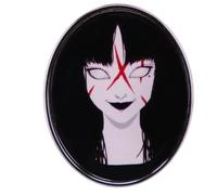 Junji Ito Film Esmalte Pin Pin para ropa, mochila, insignia, Klein, Metal no precioso