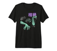 Junji Ito Maniac Creepy Ghoul Peeking Through Kanji Anime Camiseta Premium