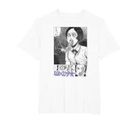 Junji Ito Slug Girl Panels Bubble Letter Kanji Horror Manga Camiseta, Hombre Tallas Grandes, Blanco, 2X Alto
