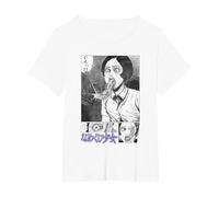 Junji Ito Slug Girl Panels Bubble Letter Kanji Horror Manga Camiseta, Mujer Tallas Grandes, Blanco, 2XL Grande