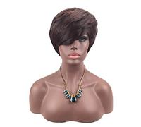 Junjiagao-Kitchen Pelucas Pelucas Europeas Y Femeninas Pelucas Africanas Cabello Corto Negro Capucha De Red Rosa Tejida A Media Mano La Forma De La Pantalla De Seda No Daña El Cabello Fácil De Cuidar