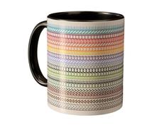Junjie F**k This Shit - Taza de café con mensaje oculto, divertida taza de humor para adultos, divertida taza de cerámica para amantes del café, regalos groseros para familiares y amigos (negro-C)