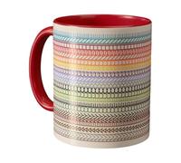 Junjie F**k This Shit - Taza de café con mensaje oculto, divertida taza de humor para adultos, divertida taza de cerámica para amantes del café, regalos groseros para familiares y amigos (rojo)
