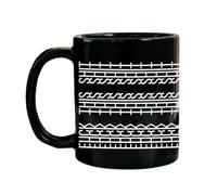 Junjie F**k This Shit - Taza de café con mensaje oculto, divertida taza de humor para adultos, divertida taza de cerámica para amantes del café, regalos groseros para familiares y amigos (negro-B)