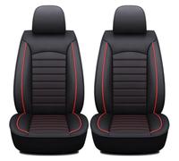 JUNJIKAIDAN 2 Piezas Fundas Asientos Coche para Ford Transit Connect All Years, Funda Asiento Delantero Cuero PU Juegos De Cubreasientos Antideslizante Protector,C/Black-Red