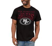 Junk Food Camiseta Unisex de Cuello Redondo clásico, Detalles auténticos, Ajuste, San Francisco 49ers - Negro, XXL