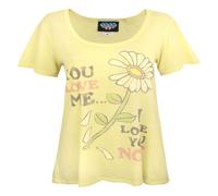 Junk Food Camiseta You Love Me I Love You para Mujer (NS5889)