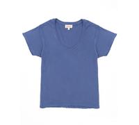 Junk Food Clothing Camiseta azul de manga corta para mujer