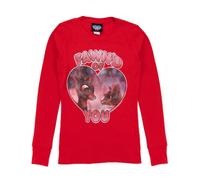 Junk Food Clothing Camiseta roja de manga larga para mujer