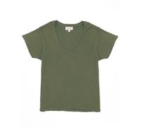 Junk Food Clothing Camiseta verde de manga corta para mujer