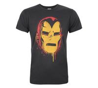 Junk Food Clothing Negro Iron Man Camiseta de manga corta Hombres