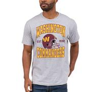 Junk Food Clothing x NFL - Camiseta Unisex Adulto con Casco de Comandantes de Washington