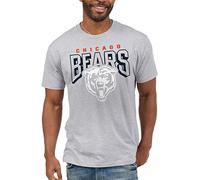 Junk Food Clothing x NFL - Chicago Bears - Logotipo audaz - Camisa de Manga Corta para Hombre y Mujer, Talla 3 XL