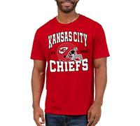 Junk Food Clothing x NFL - Kansas City Chiefs - Casco del equipo - Camisa de manga corta para hombre y mujer - Talla XL