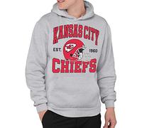 Junk Food Clothing x NFL - Kansas City Chiefs, casco del equipo, sudadera con capucha unisex para adultos, para hombres y mujeres, talla S
