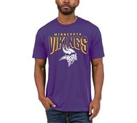 Junk Food Clothing x NFL - Minnesota Vikings - Camiseta Unisex para Adultos con Logotipo Atrevido
