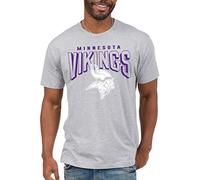Junk Food Clothing x NFL - Minnesota Vikings - Logotipo audaz - Camisa de Manga Corta para Hombre y Mujer, Talla 3 XL
