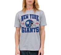 Junk Food Clothing x NFL - New York Giants - Team Helmet - Unisex Adult Short Sleeve Fan T-Shirt for Men and Women - Size XX-Large