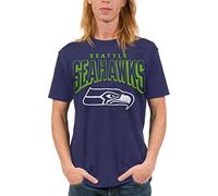 Junk Food Clothing x NFL - Seattle Seahawks - Camiseta Unisex con Logotipo audaz para Adultos