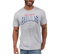 Junk Food Cuello Redondo clásico, Detalles auténticos, Ajuste Unisex. Camiseta Interior, Buffalo Bills, Gris Jaspeado, L