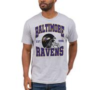 Junk Food Ropa x NFL - Baltimore Ravens - Camiseta Unisex para Adulto con Casco de Equipo