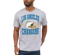 Junk Food Ropa x NFL - Los Angeles Chargers - Camiseta Unisex para Adultos con Casco de Equipo