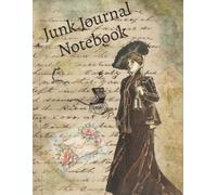 Junk Journal Notebook Shabby Modern Victorian 80 Pages 8.5x11" inch Writing
