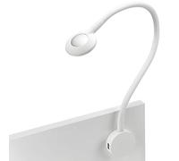 Junker Lightning 12 V LED Lámpara de Lectura LUCE con Brazo Flexible, 2 x Puertos USB y Sensor Táctil sin Transformador