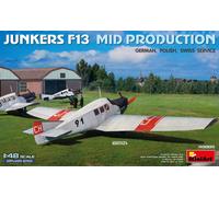 Junkers F13. Medio Production German, Polish, Swiss Service 1:48 Plástico Model