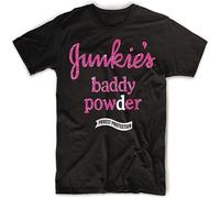 Junkie's Baddy Powder Mark Owen Inspired Men t Shirt with Glitter Print Couture Black XXL