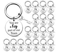 Junkin 20 llaveros de agradecimiento para empleados del equipo, regalos para mujeres, hombres, personal, enfermera, maestro, jubilación, colores brillantes, talla única