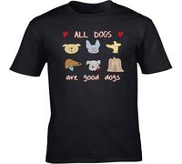 JUNKOU All Dogs Are Good Dogs Unisex Short Sleeve t-Shirt Black XXL
