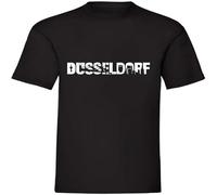 JUNKOU Düsseldorf Men's T-Shirt Casual Graphic Short Sleeve Tops Black M