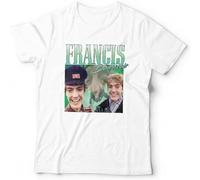 JUNKOU Francis Bourgeois Appreciation T Shirt Unisex Homage Throwback Stag Hen Do Funny White S