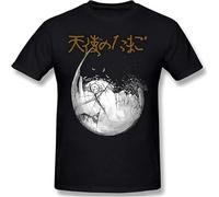 JUNKOU Funny Angel's Egg Men's Standard t-Shirt Crew Neck Unisex Short Sleeve Tops Black S