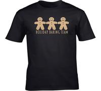 JUNKOU Holiday Baking Team Gingerbread Men Unisex Short Sleeve t-Shirt Black S