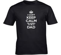 JUNKOU I Can't Keep Calm I'm Going to be a Dad Unisex Short Sleeve t-Shirt Black M