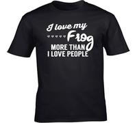 JUNKOU I Love My Frog More Than I Love People Unisex Short Sleeve t-Shirt Black M