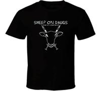JUNKOU Sheep On Drugs Best of a Bad Album Shirt T Shirt Men's Black M