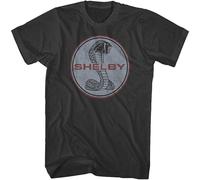 JUNKOU Shelby Cobra Snake Emblem Men's T Shirt Vintage Racing Sports Car Logo Black XXL