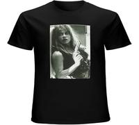 JUNKOU Short T-Shirt Sarah Connor Terminator Linda Hamilton Movie Fan Black 3XL