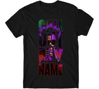 JUNKOU T Shirt Call out My Name Fit Casual Graphic Short Sleeve Tops Black M
